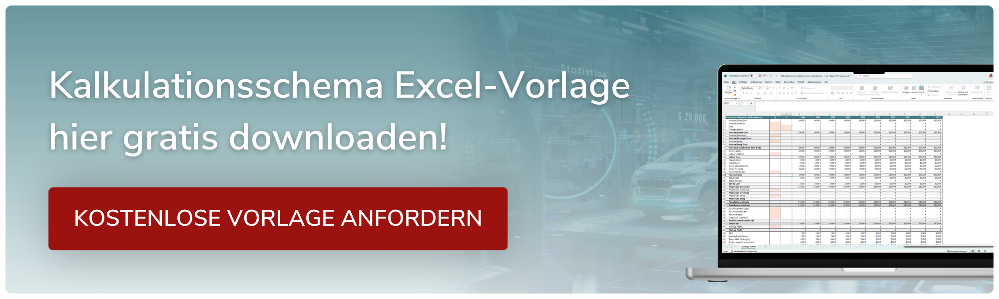 Kalkulationsschema: Erklärung und kostenlose Excel-Vorlage